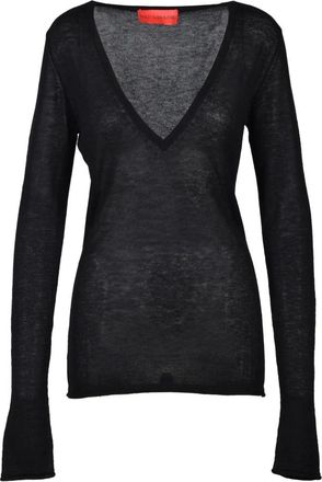 Wild Cashmere Zijde Kasjmier Trui - Dames - V-hals truien - Zwart - S - Kasjmier - Truien & Vesten