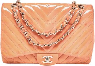 Chanel Pre-owned Leather chanel-bags - Dames - Vintage Schoudertas - Roze - ONE Size - Tweed - Vintage
