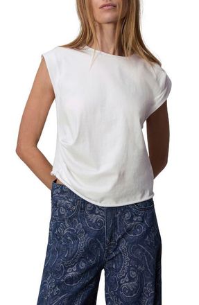 Rag & Bone Mica Gathered Muscle Tee in White at Nordstrom, Size Large