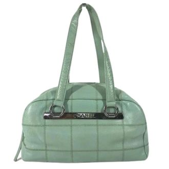 Chanel Pre-owned Handbags, female, Green, Size: ONE SIZE Pre-owned Chocolate Bar Boston Bag
