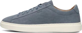 HUGO BOSS Schoenen, Heren, Blauw, 41 EU, Su&egrave;de, Blauwe Lage Sneakers voor Heren
