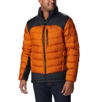 Columbia Mens Autumn Park Down Jacket, Warm Copper/Black, X-Large
