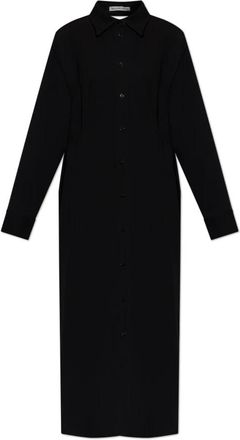 Balenciaga Jurk met lange mouwen - Dames - Shirt Kleedjes - Zwart - XS - Wol - Kleedjes