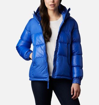 Columbia Pike Lake II Puffer Jacket Womens Blue Insulated Hooded SGN1630
