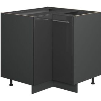 Vicco Armario De Esquina Fame-line, Antracita Alto Brillo, 80.5 Cm, Et Antracita, Vicco