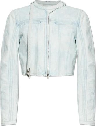 Diesel De-Saphix-Fsi Jacket - Dames - Spijkerjassen - Blauw - M - Leer - Jassen