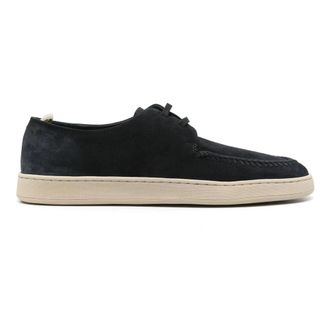 Officine Creative Sneakers, male, Blue, 11 UK, Suede Derby Shoes