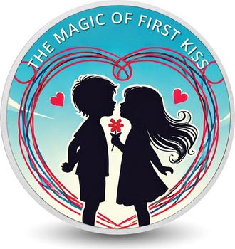 OEM La Magia Del Primer Beso: Enredados En El Amor, Moneda De Plata De 1 Oz