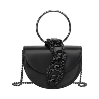Alma En Pena Slangen handtas - Dames - Handtassen - Zwart - ONE Size - Leer - Tassen