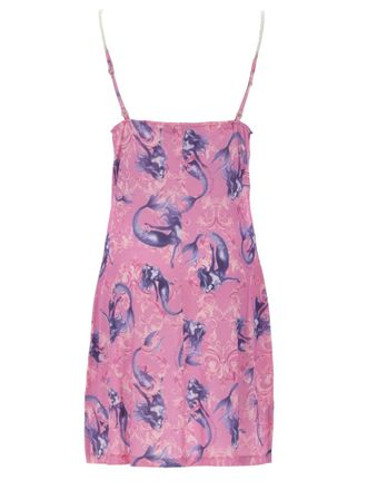 Versace Jeans Couture Satin Viscose Mini Dress - Pink