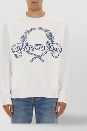 Moschino cotton logo-embroidered sweatshirt