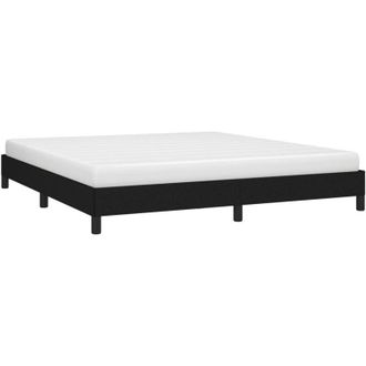 vidaXL Cama sin colchón tela negro 180x200 cm Vidaxl