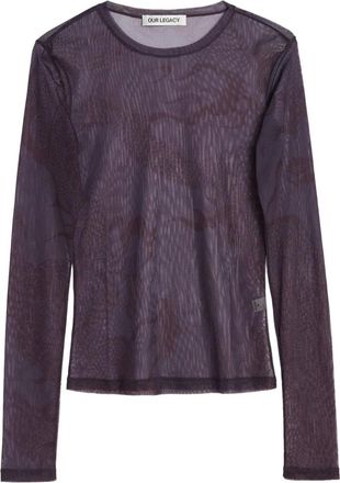 Our Legacy print long-sleeve top - women - Polyamide - 34 - Purple
