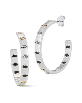 Chloe and Madison Chloe And Madison Jewelry Cz Ombre Hoops