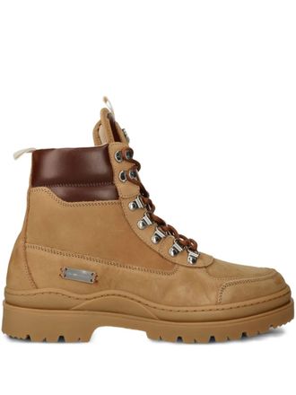 Filling Pieces lace-up combat boots - women - Suede/Fabric/Fabric/Rubber - 36 - Neutrals