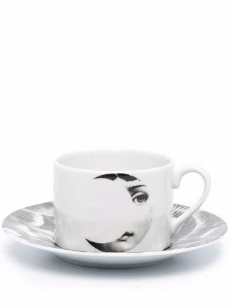 Fornasetti Taza T&eacute; Tema y Variaciones 2005 Sol y Luna