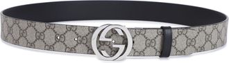 Gucci Beige Black Logo Buckle Reversible Belt