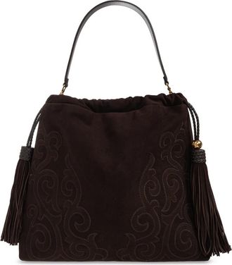 Etro Kalispera Grote Tas - Dames - Schoudertassen - Bruin - ONE Size - Leer - Tassen