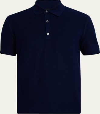 Tom Ford Mens Classic-Fit Cotton Pique Polo Shirt