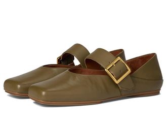 Franco Sarto Oakes Womens Flat Shoes Olive Green : 7.5 M, Leather