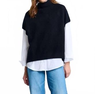 Lisa Todd Twist Sweater Vest In Black