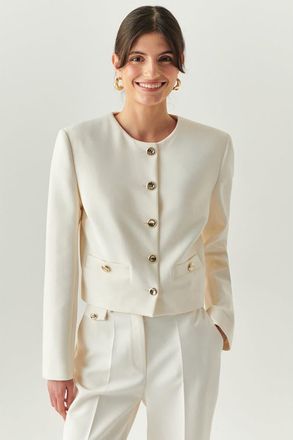 Exquise Marceline Jacket in Ecru at Nordstrom, Size Xx-Large