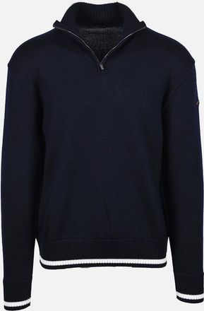 Paul & Shark Mens Paul & Shark Half Zip Knitwear Navy & Cream - Size: 38