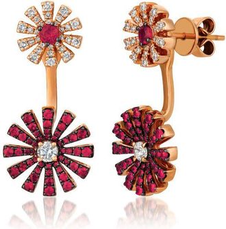 Le Vian Ladies Passion Ruby Collection Earrings set in 14K Strawberry Gold
