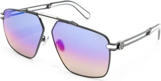 Philipp Plein Spp 049 0541 Zonnebrillen - Heren - Zonnebrillen - Zwart - 63 MM - Accessoires