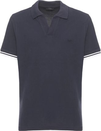 Fay Gestreept Piqu&eacute; Poloshirt - Heren - Polos - Blauw - 2XL - Katoen - Tops