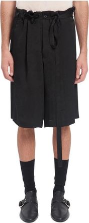 Ann Demeulemeester Zwarte Lounge Shorts voor Mannen - Heren - Korte Broeken - Zwart - XS - Korte Broeken