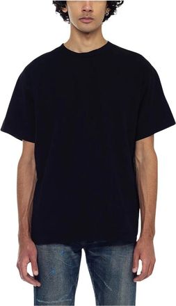 John Elliott + Co Tops, Heren, Zwart, XL, Katoen, Universiteit T-shirt