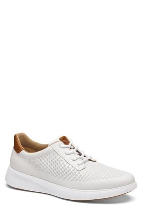 Johnston & Murphy Ackerson Sneaker in White Full Grain at Nordstrom, Size 11.5