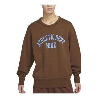 Nike Sportswear Trend Fleece Retro Crew Sweatshirt Brown DX0026-259