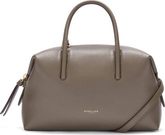 DeMellier The Small Stockholm Leather Top Handle Bag in Dark Taupe at Nordstrom