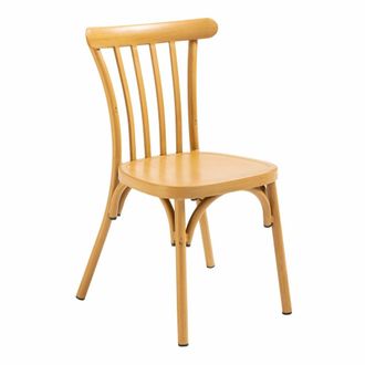 Oviala Silla de terraza de aluminio madera