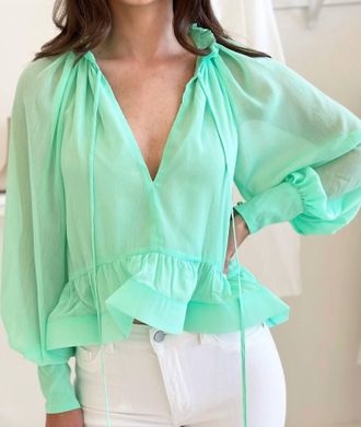 Elliatt Narrative Long-Sleeved Top In Mint