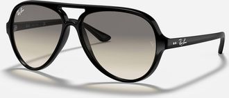 Ray-Ban Mens Rb4125 601/32 Cats 5000 Classic Pilot Sunglasses In Polished Black