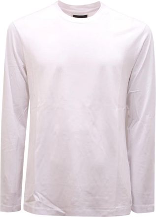 Armani Essential Optical White Emporio Shirt - Heren - Longsleeves - Wit - S - Katoen - Tops