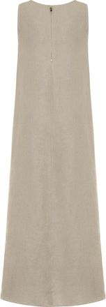 Max Mara Womens Linen Dress Simeone Beige