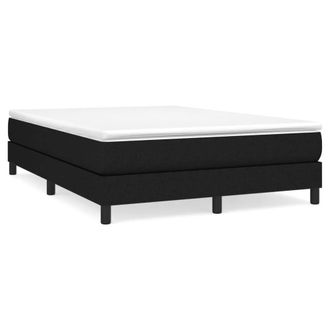 Berkfield Home Box Spring Bed Frame Black 135x190 cm Double Fabric