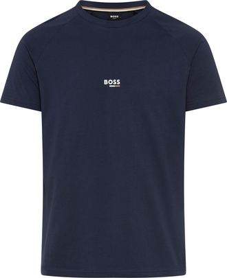 HUGO BOSS T-Shirt BOSS T-Shirt RN Slim Fit, Herren, Gr. XXL, navy 415, Single Jersey, Obermaterial: 100% Baumwolle, k&ouml;rpernah, Rundhals, Raglan&auml;rmel normaler Sa