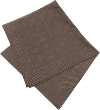 Louis Vuitton Pre-owned Scarves, female, Brown, Size: ONE SIZE Pre-owned Cotton Scarf