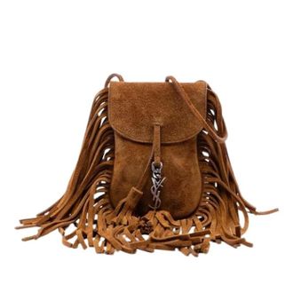 Saint Laurent Pre-owned Cross Body Bags, female, Brown, Size: ONE SIZE Pre-owned Anita