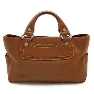 Celine Brown Leather Handbag Tote Bag (Pre-Owned)