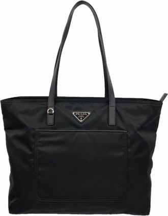 Prada Black Nylon Tote Bag (Pre-Owned)