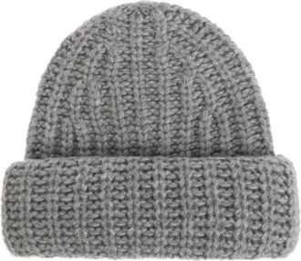 Lisa Yang Becka Kasjmieren Muts - Dames - Hoeden - Grijs - M - Kasjmier - Accessoires