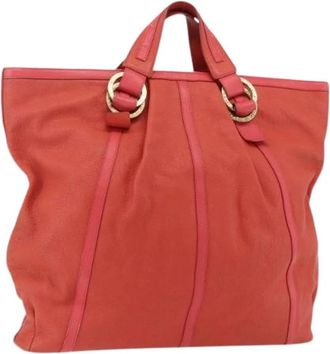 Bulgari Pre-owned Tote Bags, female, Pink, Size: ONE SIZE Pre-owned Tote Bag