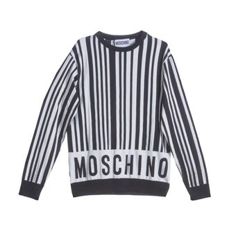 Moschino Round-neck Knitwear, male, Multicolor, Size: M Heritage Barcode Jumper