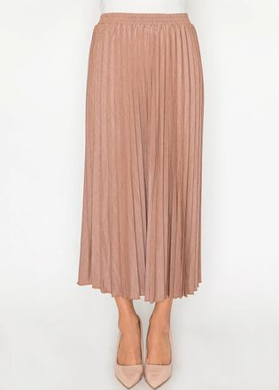 YAL New York Rust A-Line Pleated Skirt